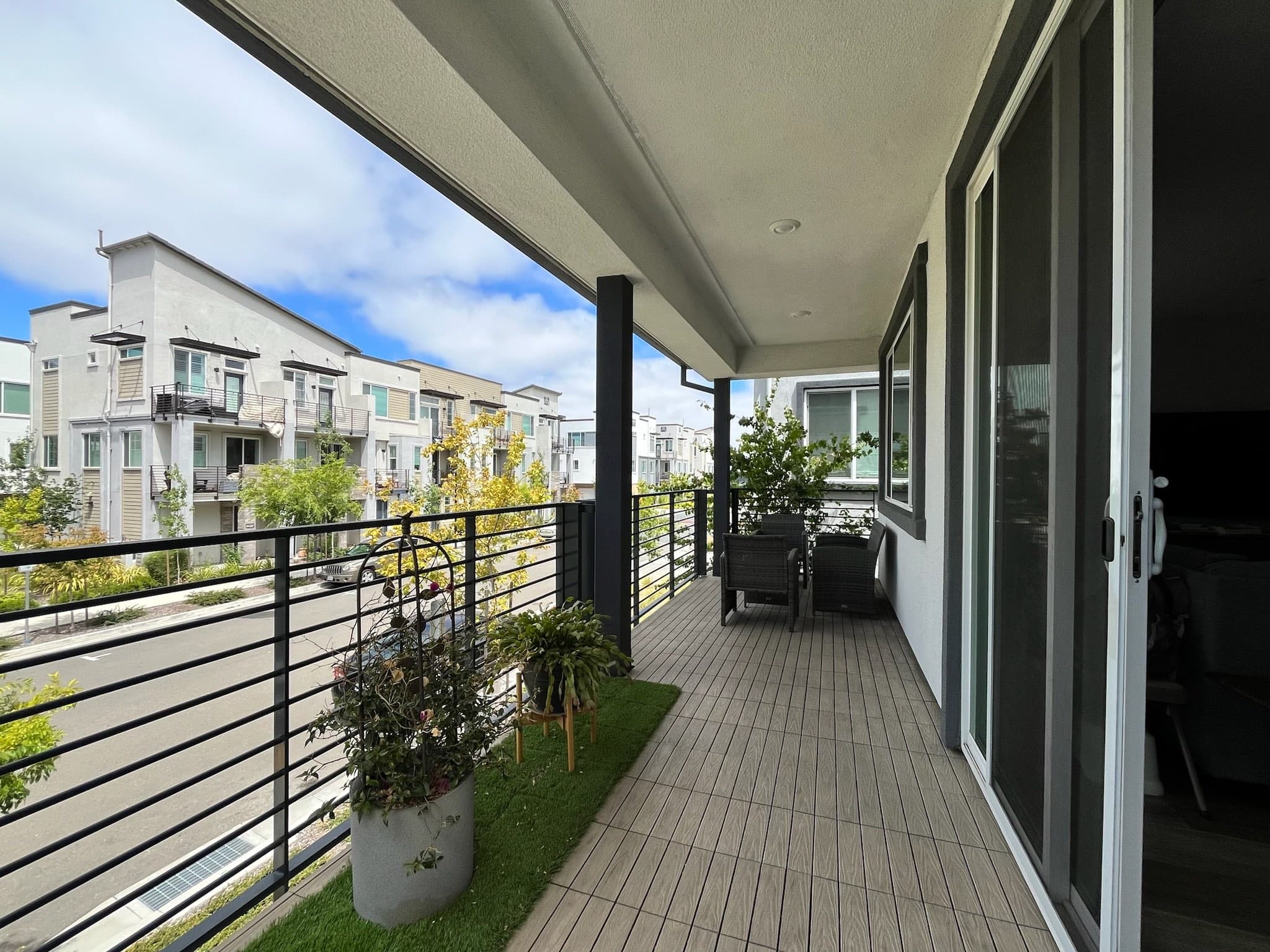 Balcony with greenery and views